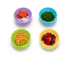 Vajilla Infantil^Munchkin Pack 4 Cuencos Pastel con Tapas y Cucharas Love-a-Bowl