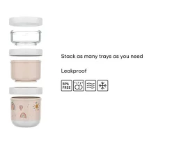 Clearance Pack 3 Dispensadores de Comida Apilable Mio Little Farm Cajas De Almuerzo|Comer Al Aire Libre