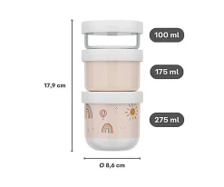 Clearance Pack 3 Dispensadores de Comida Apilable Mio Little Farm Cajas De Almuerzo|Comer Al Aire Libre