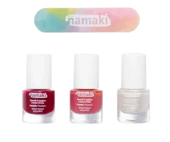Pintura De Uñas, Brillos Y Tattoos^Namaki Pack 3 Esmaltes de Uñas al Agua Sorbete de Frutas + Lima