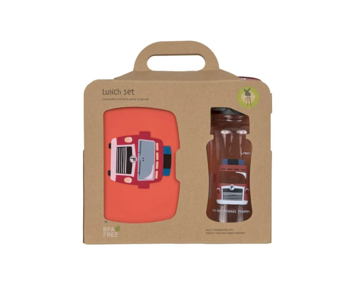 Pack Almuerzo Fire Engine Cajas De Almuerzo|Fiambreras Infantiles