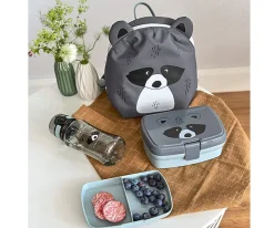 Discount Pack Almuerzo Racoon + 7 Pegatinas Blue Regalo Personalizables Fiambreras Infantiles|Cajas De Almuerzo