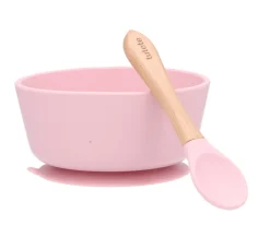 Vajilla Infantil^Tutete Pack Baby Meal Babero Silicona Magical Unicorn + Bol Silicona y Cuchara Pink