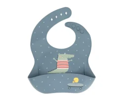 Vajilla Infantil^Tutete Pack Baby Meal Babero Silicona Croc + Bol Silicona y Cuchara Acero Sun