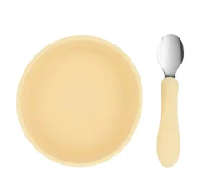 Vajilla Infantil^Tutete Pack Baby Meal Babero Silicona Croc + Bol Silicona y Cuchara Acero Sun