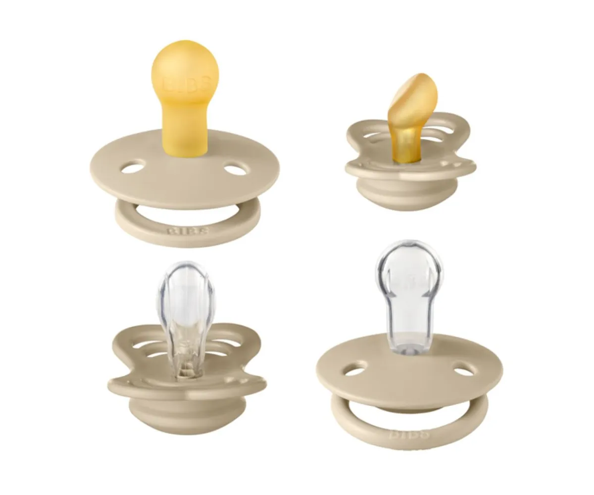 Chupetes Con Diseños^BIBS Pack Chupetes BIB Try-It Vanilla