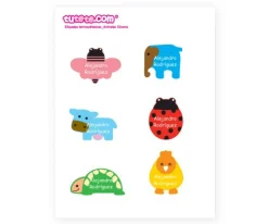 Etiquetas Personalizadas^Tutete Pack Combinado Etiquetas termoadhesivas + Siluetas + pegatinas Animals