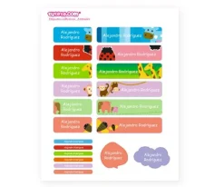 Etiquetas Personalizadas^Tutete Pack Combinado Etiquetas termoadhesivas + pegatinas Animals