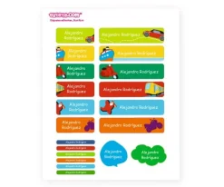 Etiquetas Personalizadas^Tutete Pack Combinado Etiquetas termoadhesivas + Siluetas + pegatinas Rumrum