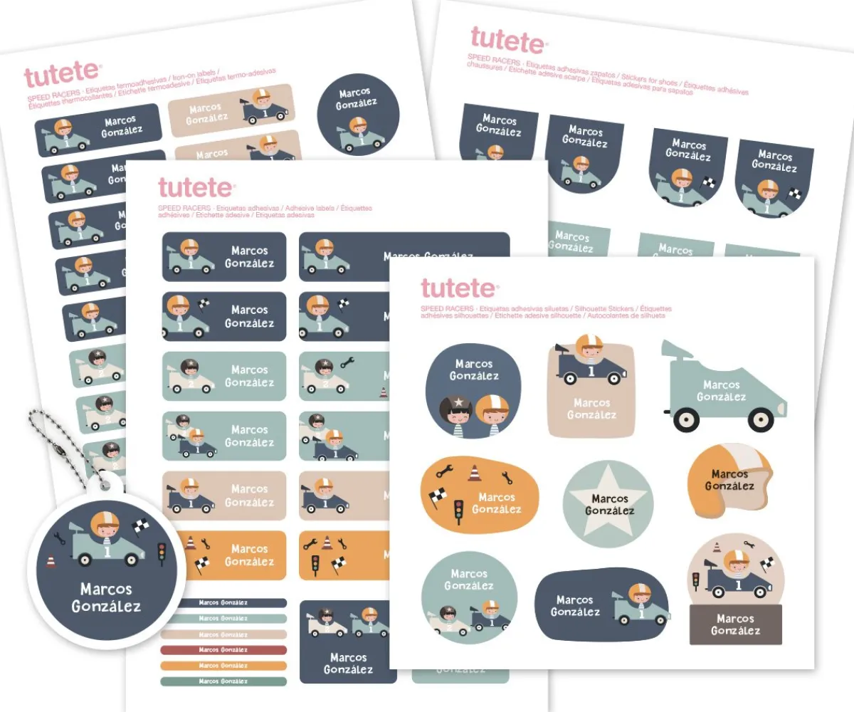 Colecciones Vuelta Al Cole^Tutete Pack Combinado Termo y Pegatinas Speed Racers