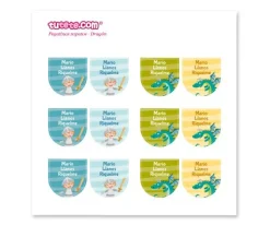 Etiquetas Personalizadas^Tutete Pack Combinado Termo y Pegatinas Dragones