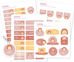 Discount Pack Combinado Termo y Pegatinas Arcoíris Rosa Colecciones Vuelta Al Cole|Etiquetas Personalizadas