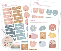 Sale Pack Combinado Termo y Pegatinas Geometric Nature Etiquetas Personalizadas|Colecciones Vuelta Al Cole