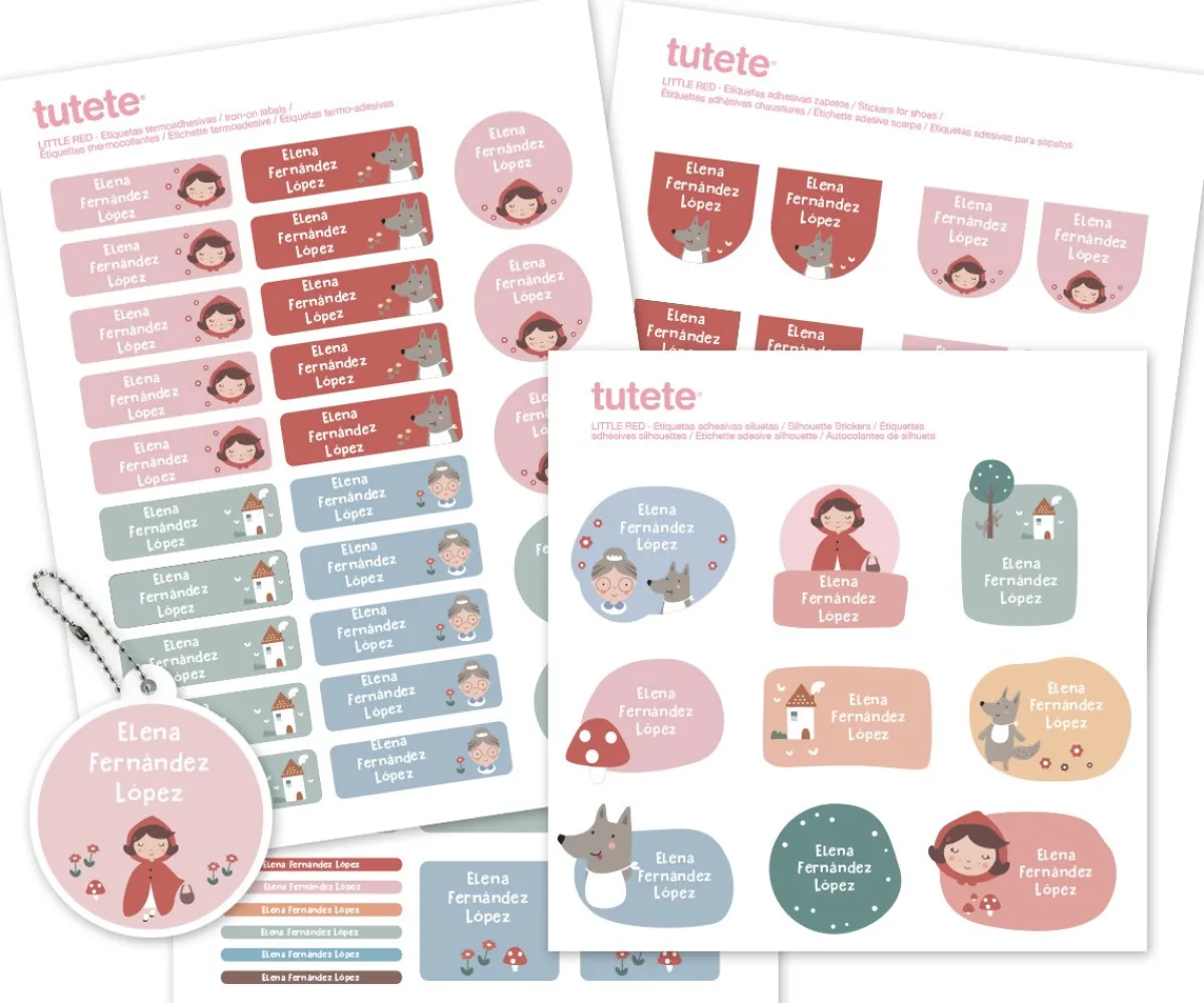 Colecciones Vuelta Al Cole^Tutete Pack Combinado Termo y Pegatinas Little Red