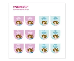 Etiquetas Personalizadas^Tutete Pack Combinado Termo y Pegatinas Sirena
