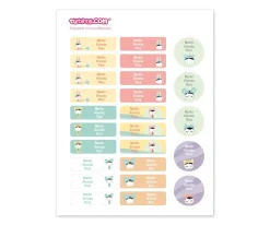 Etiquetas Personalizadas^Esther Gili Pack Combinado Termo y Pegatinas Pastel