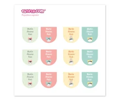 Etiquetas Personalizadas^Esther Gili Pack Combinado Termo y Pegatinas Pastel