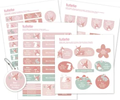 Pack Combinado Termo y Pegatinas Sweet Deer Etiquetas Personalizadas|Colecciones Vuelta Al Cole
