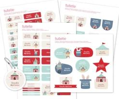 Hot Pack Combinado Termo y Pegatinas Circus Colecciones Vuelta Al Cole|Etiquetas Personalizadas