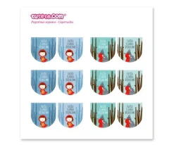 Etiquetas Personalizadas^Tutete Pack Combinado Termo y Pegatinas Caperucita