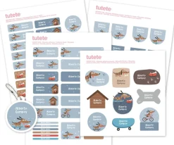 Pack Combinado Termo y Pegatinas Skater Dog Colecciones Vuelta Al Cole|Etiquetas Personalizadas