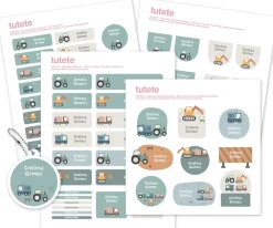 Colecciones Vuelta Al Cole^Tutete Pack Combinado Termo y Pegatinas Trucks