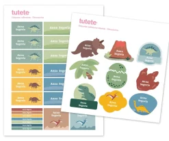 Clearance Pack Combinado Termo y Pegatinas Dinosaurios Etiquetas Personalizadas|Colecciones Vuelta Al Cole