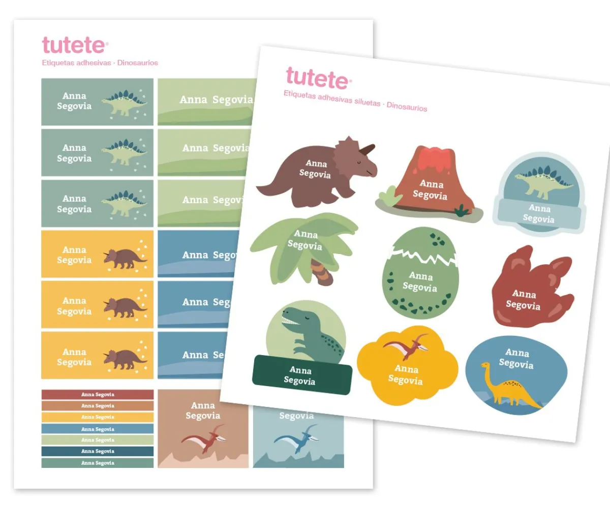 Clearance Pack Combinado Termo y Pegatinas Dinosaurios Etiquetas Personalizadas|Colecciones Vuelta Al Cole
