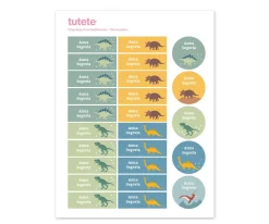 Clearance Pack Combinado Termo y Pegatinas Dinosaurios Etiquetas Personalizadas|Colecciones Vuelta Al Cole