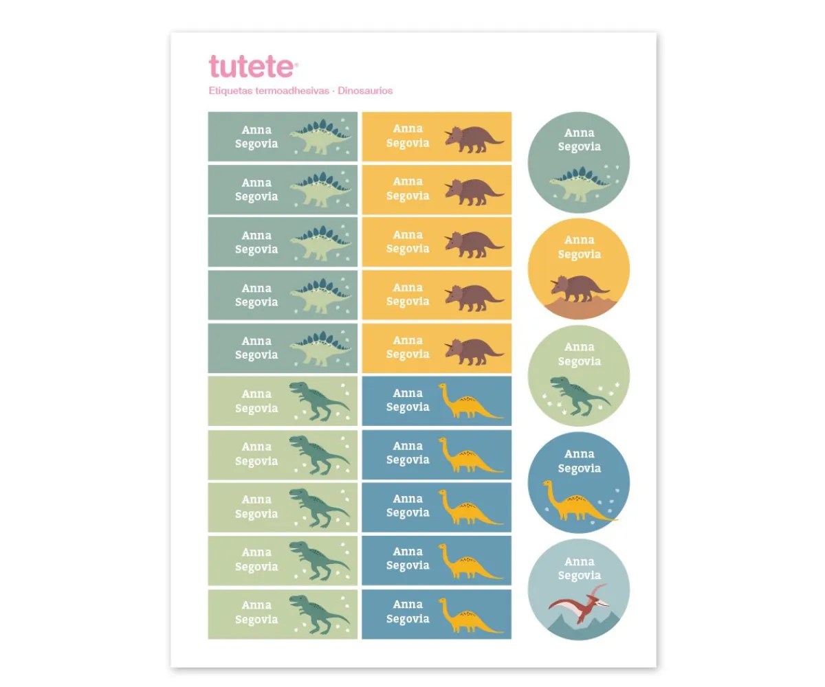 Clearance Pack Combinado Termo y Pegatinas Dinosaurios Etiquetas Personalizadas|Colecciones Vuelta Al Cole