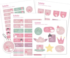 Sale Pack Combinado Termo y Pegatinas Bailarina Etiquetas Personalizadas|Colecciones Vuelta Al Cole