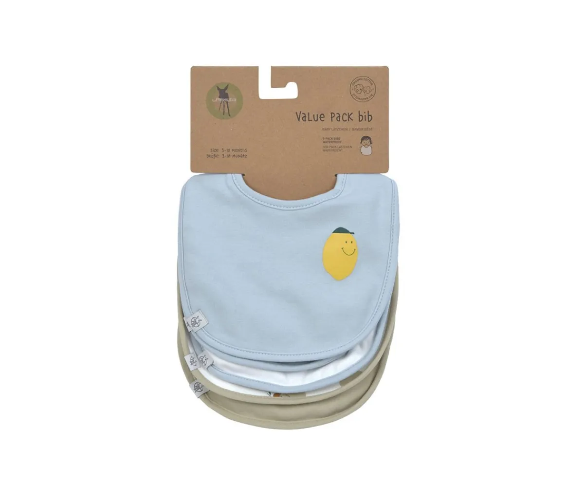 Baberos^Lassig Pack de 5 Baberos Happy Fruits Lemon