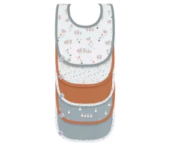 Baberos^Lassig Pack de 5 baberos Impermeables Tiny Farmer Azul