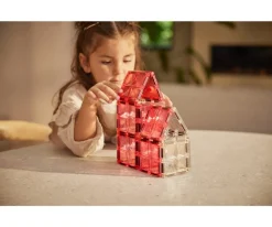 Pack Glitter Tiles Transparent/Pink 16 piezas Niños Juguetes Niños 8 Años|Juguetes Niños 3 Años