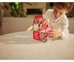 Pack Glitter Tiles Transparent/Pink 16 piezas Niños Juguetes Niños 8 Años|Juguetes Niños 3 Años