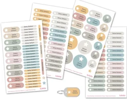 Etiquetas Personalizadas^Tutete Pack Guardería Pastel Nordic Estrella