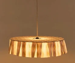 Iluminación^Nobodinoz Pantalla de Lino Lámpara de Techo Vibes Mustard Harlequin