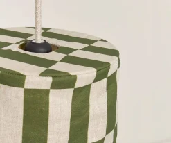 Iluminación^Nobodinoz Pantalla de Lino Lámpara de Techo Vibes Green Tiles