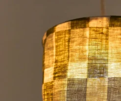 Iluminación^Nobodinoz Pantalla de Lino Lámpara de Techo Vibes Green Tiles