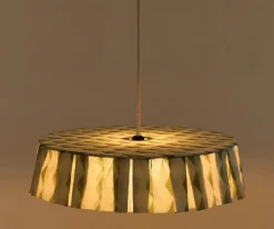 Iluminación^Nobodinoz Pantalla de Lino Lámpara de Techo Vibes Green Blue Harlequin