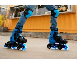 Patinetes^Yvolution Patines Combo Neón Azul T.34-37