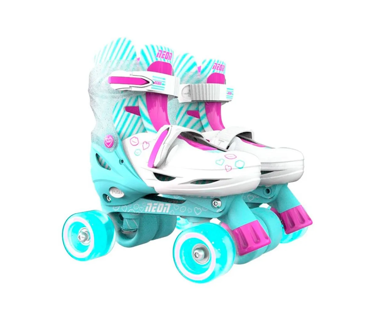 Patinetes^Yvolution Patines Combo Neón Verde y Rosa T.30-33