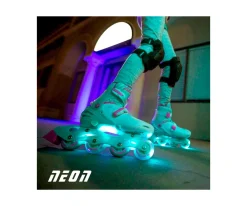 Patinetes^Yvolution Patines Combo Neón Verde y Rosa T.30-33