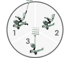 Patinete Go Up Baby Light 360º Oliva Niños Correpasillos|Patinetes