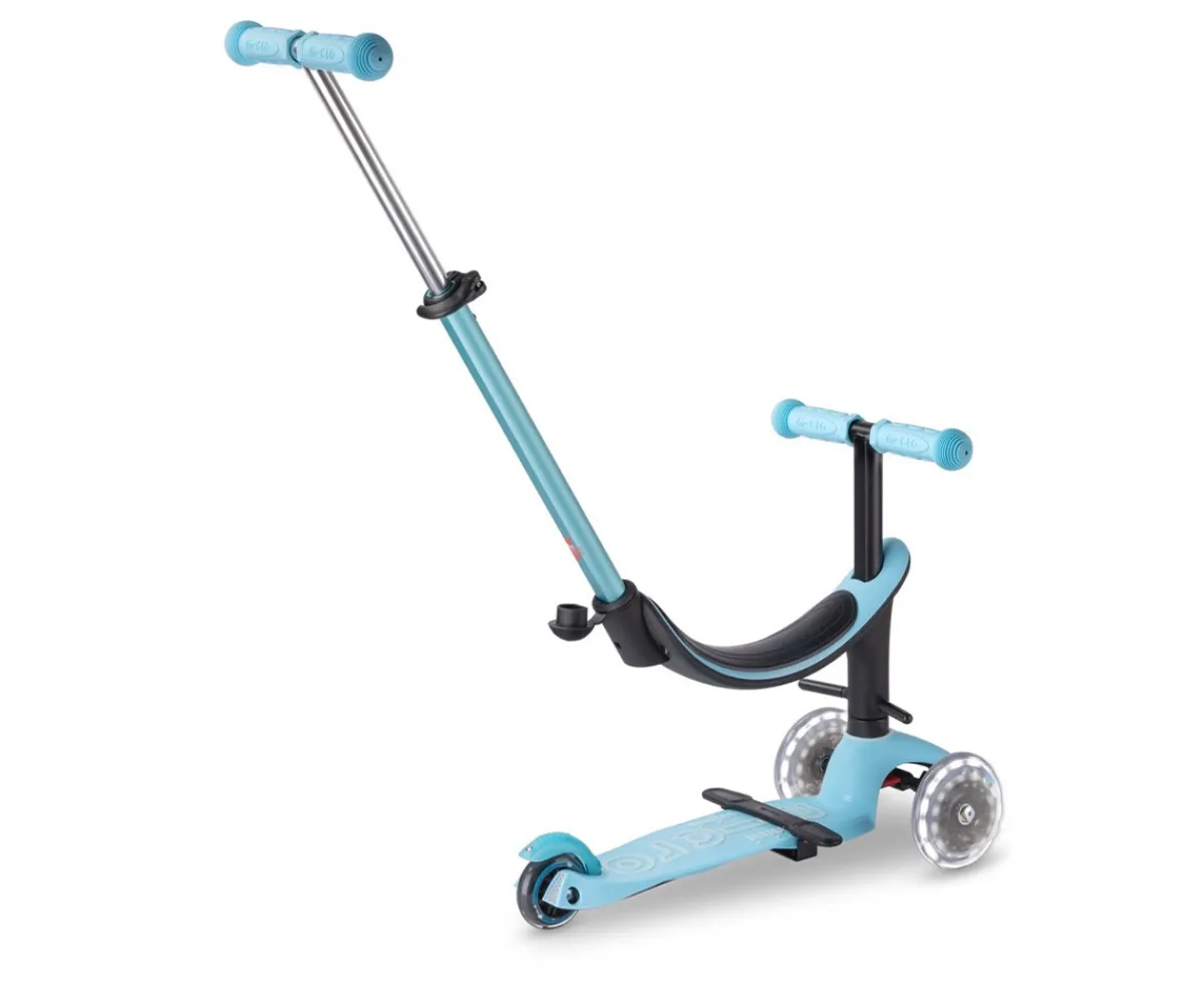 Best Patinete Mini 4 en 1 Deluxe LED Azul Niños Patinetes|Juguetes Para Niños De Un Año