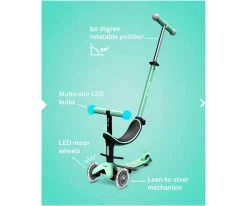 New Patinete Mini 2 Grow Deluxe Magic Menta Niños Juguetes Para Niños De 18 Meses|Juguetes Para Niños De Un Año