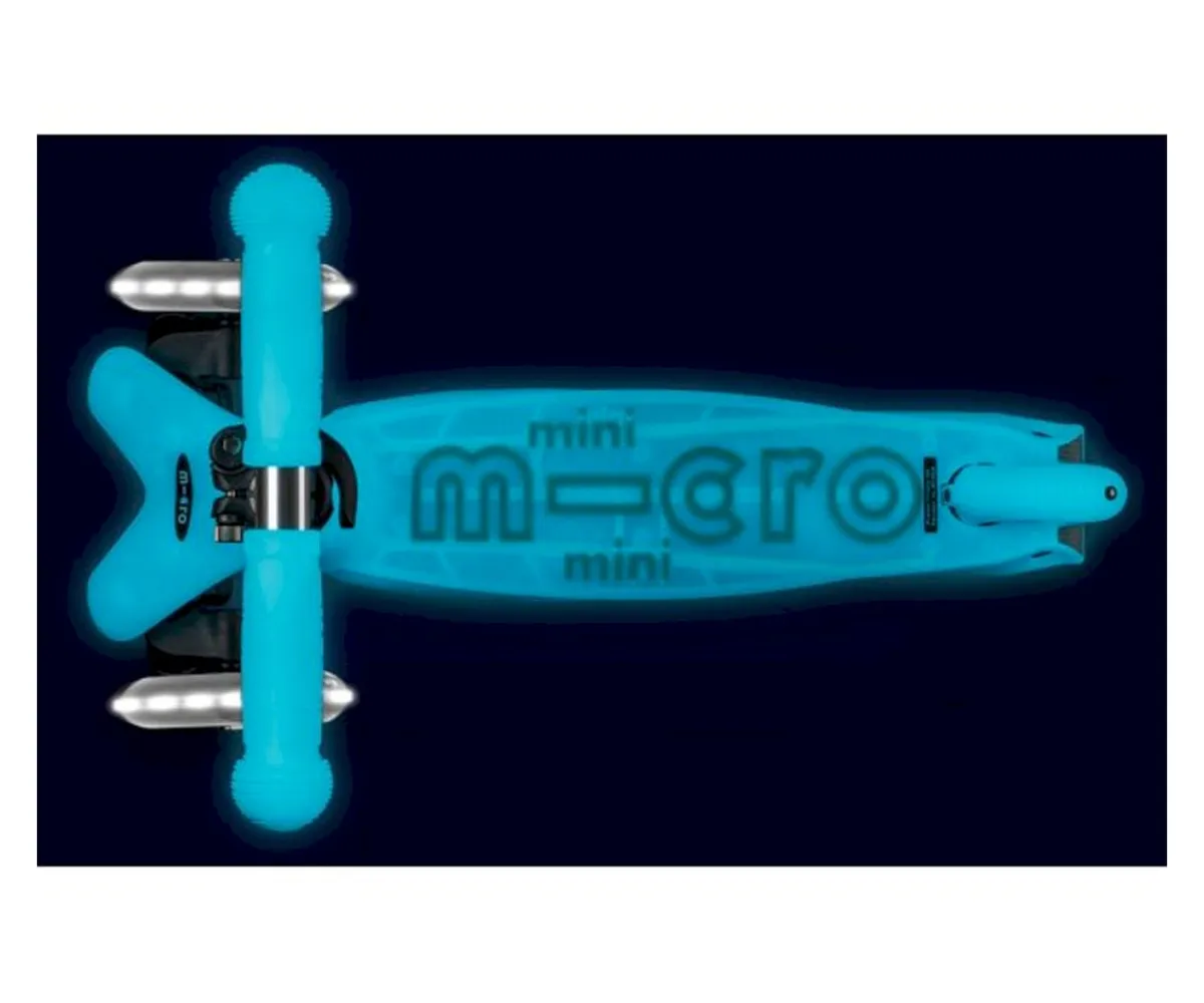 Clearance Patinete Mini Deluxe Glow Aqua con Luces LED Niños Juguetes Niños 3 Años|Juguetes Niños 4 Años