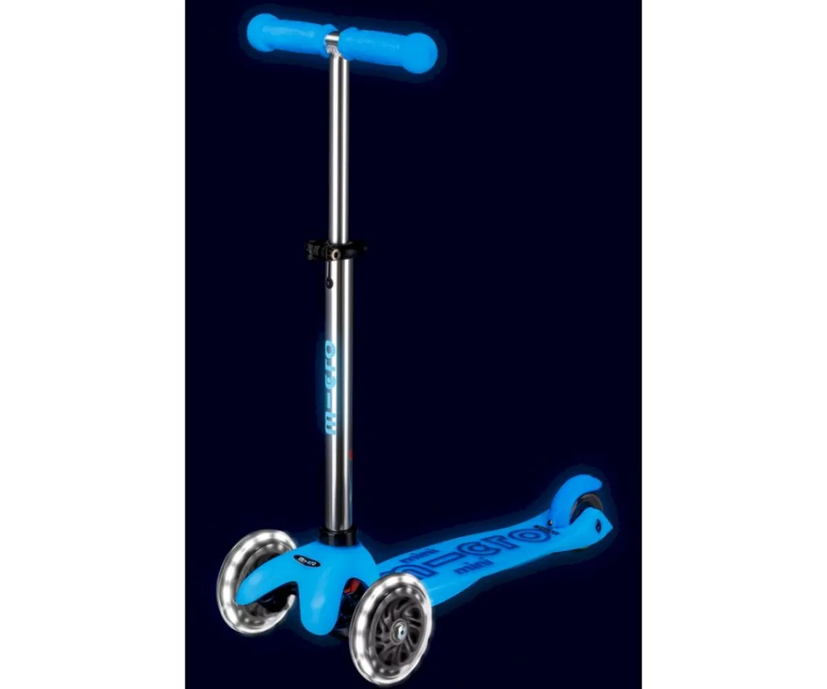 Hot Patinete Mini Deluxe Glow Blue con Luces LED Niños Juguetes Niños 5 Años|Juguetes Niños 3 Años