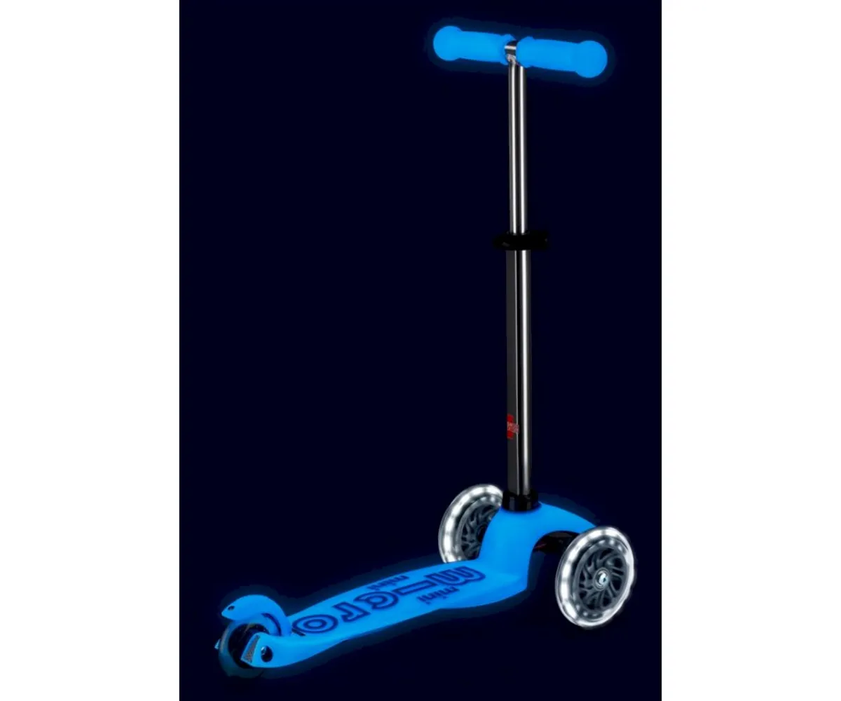 Hot Patinete Mini Deluxe Glow Blue con Luces LED Niños Juguetes Niños 5 Años|Juguetes Niños 3 Años