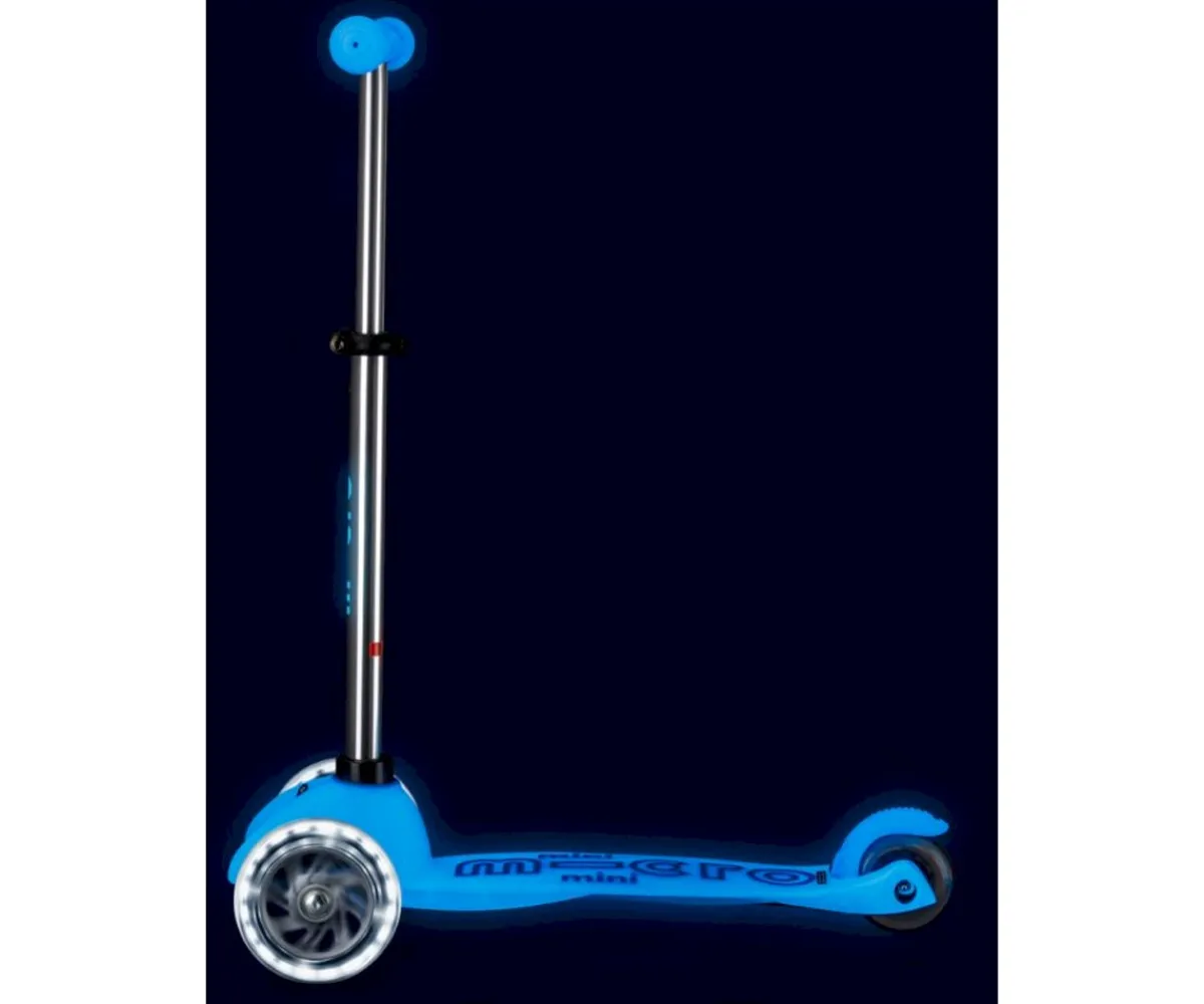 Hot Patinete Mini Deluxe Glow Blue con Luces LED Niños Juguetes Niños 5 Años|Juguetes Niños 3 Años